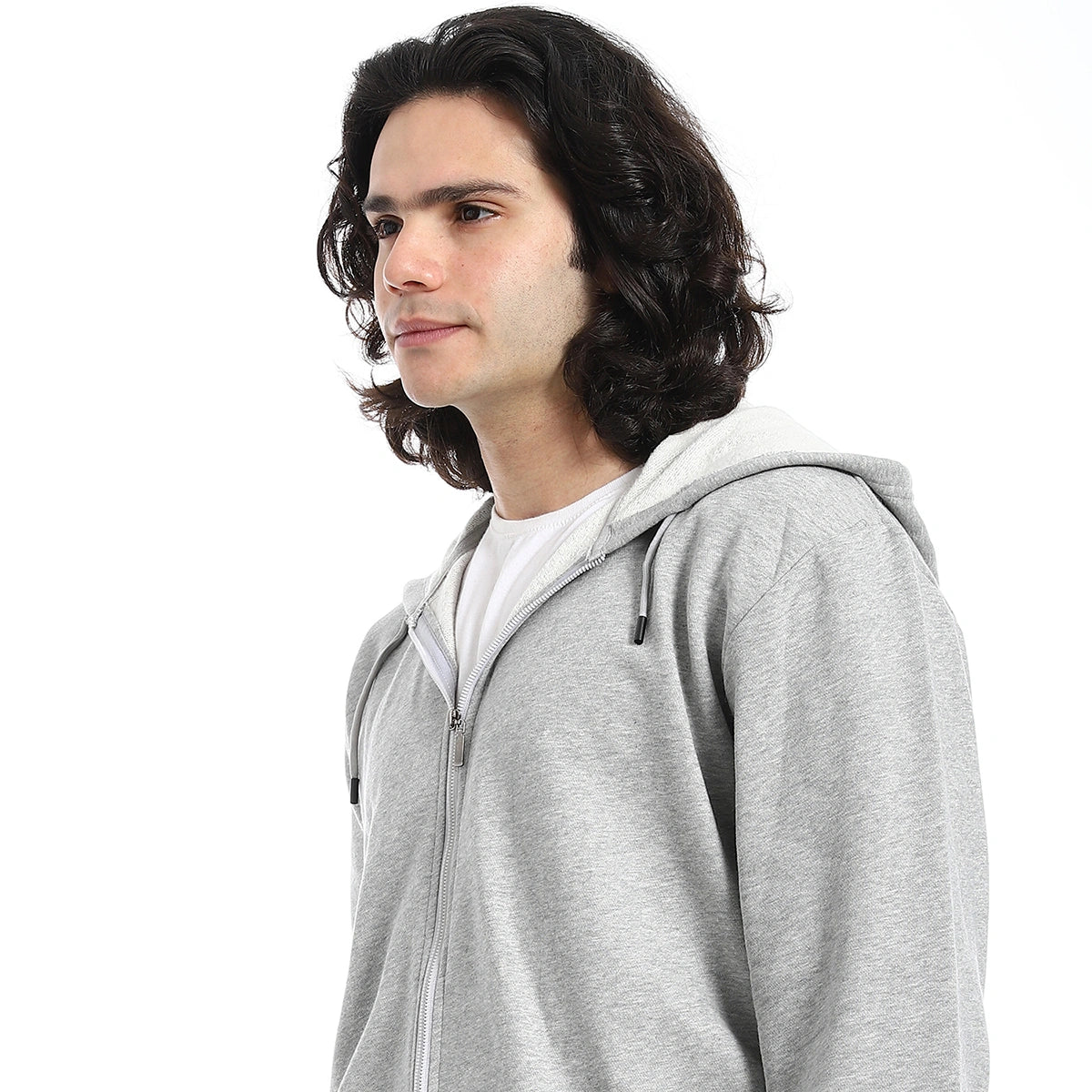Red Circle - Summer Melton Winter  Zipper Hooded Sweatshirt for - Men