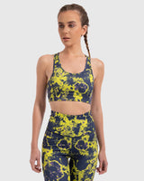 Lava Print Padded Sports Bra