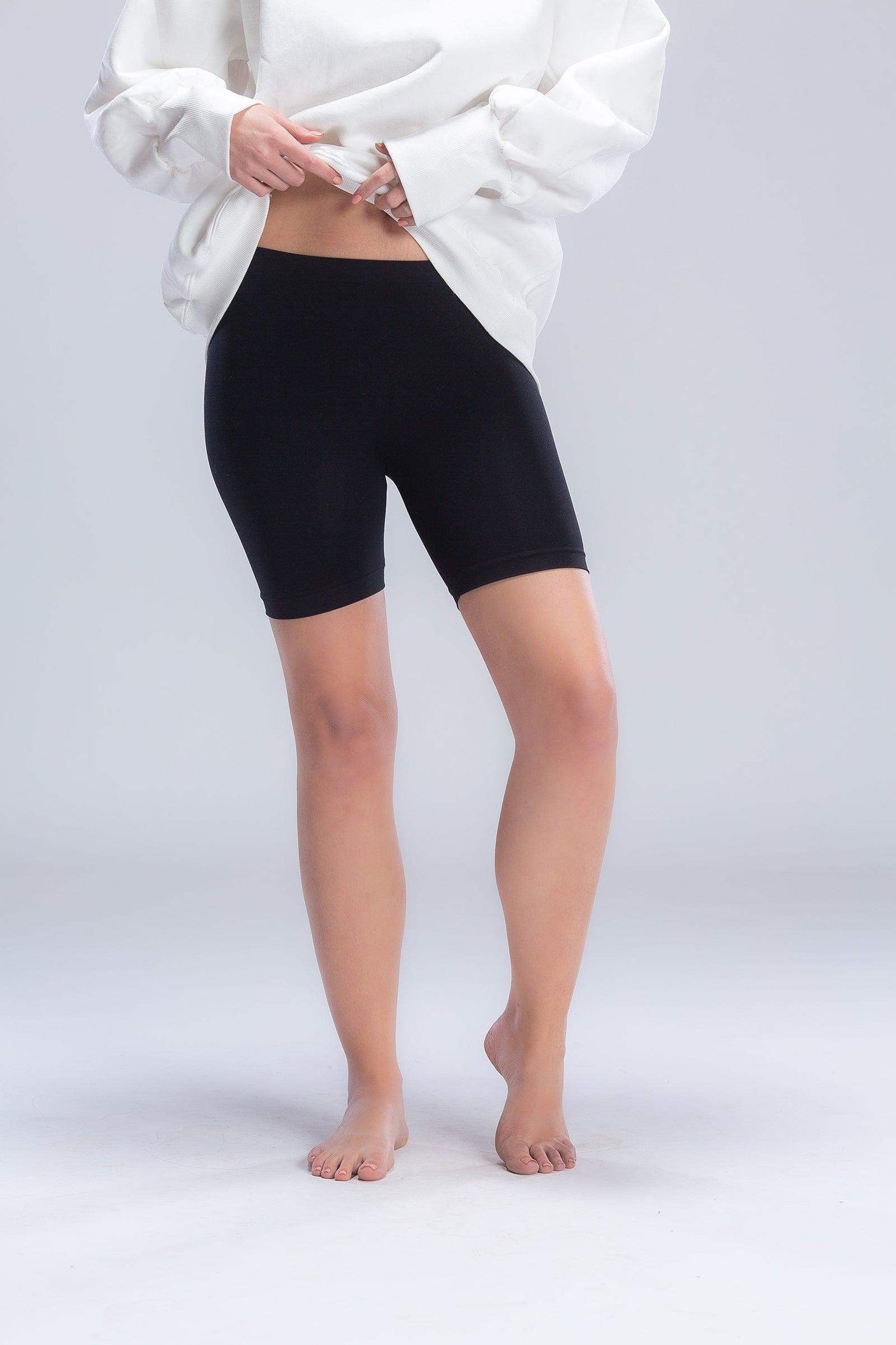 Microfiber Mid Thigh Shorts