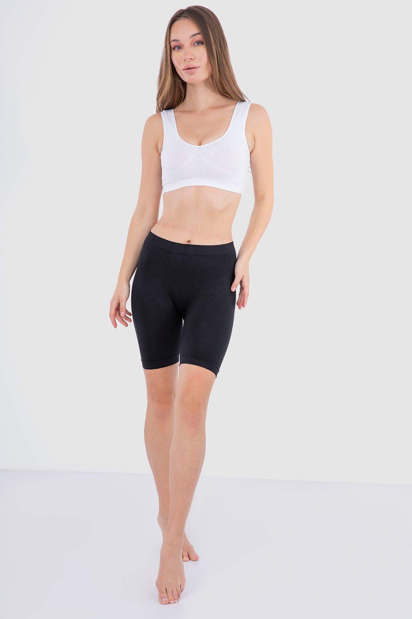Microfiber Mid Thigh Shorts