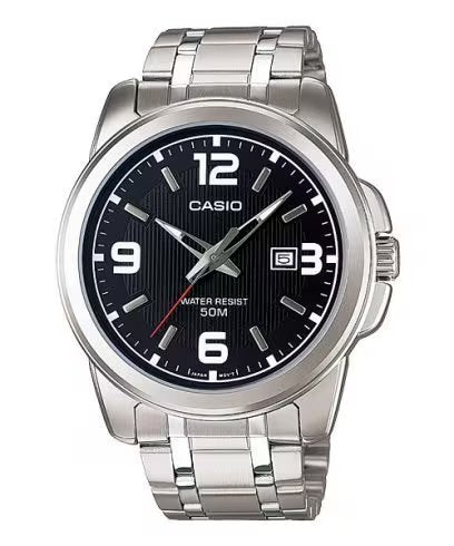 CASIO - Watch for Men MTP-1314D-1AVDF Analog Metal Black