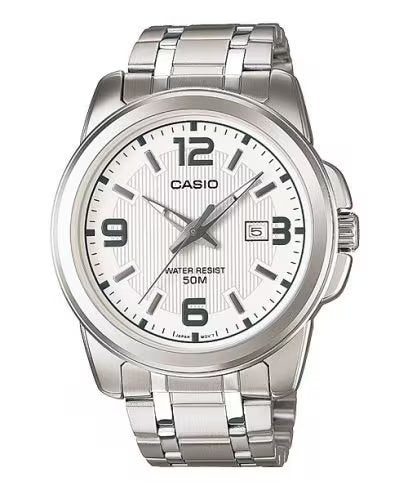 CASIO - Watch for Men MTP-1314D-7AVDF Analog Metal White