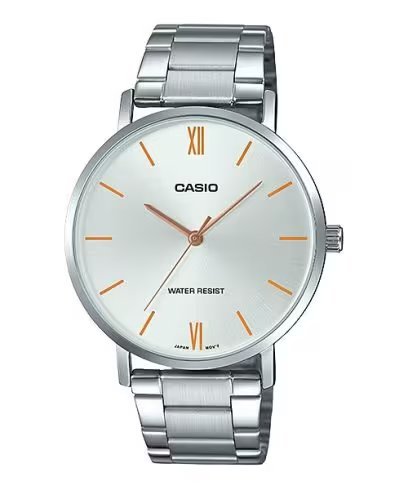 CASIO - Watch for Men MTP-VT01D-7BUDF Analog Metal Silver