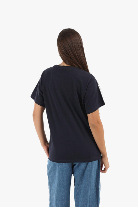 Carina -  Navy Printed Lounge T-Shirt