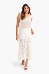 Carina -  Off White Beach Dress