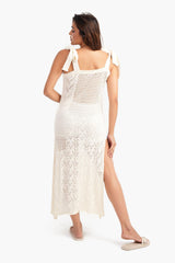 Carina -  Off White Beach Dress
