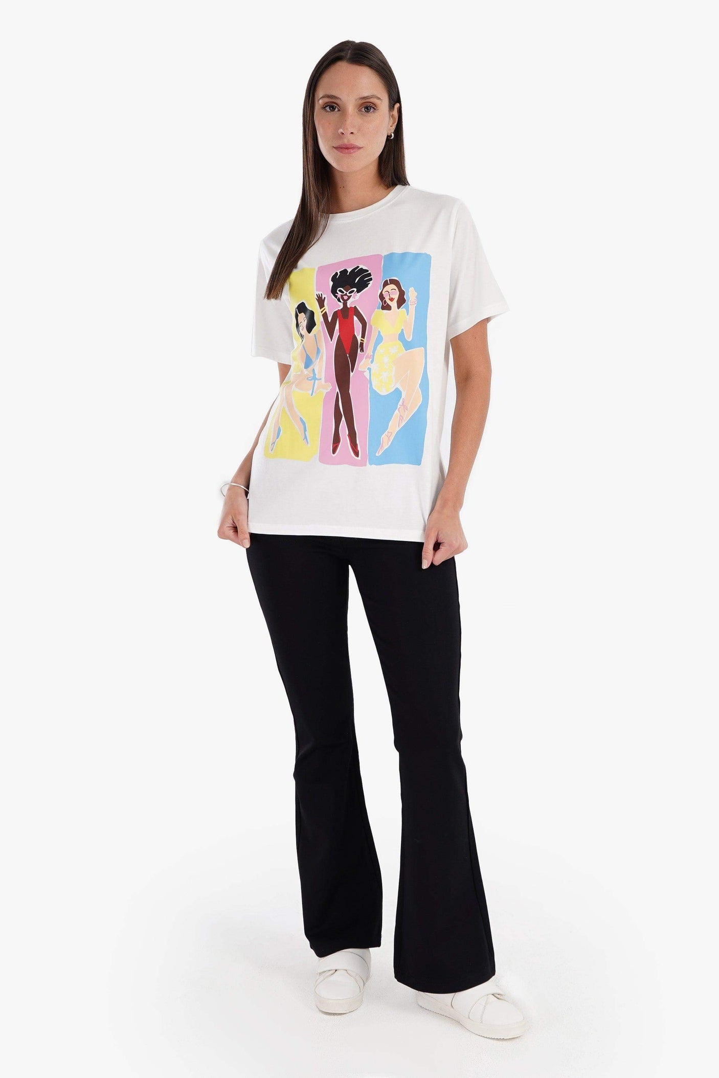 Carina -  Off White Lounge T-Shirt