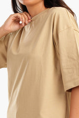 Carina -  Oversized Plain Lounge T-Shirt