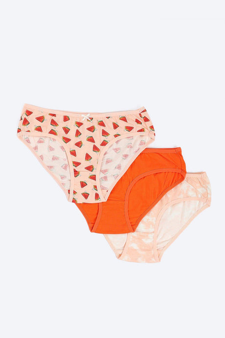 Carina -Pack of 3 Colored Bikini Panties