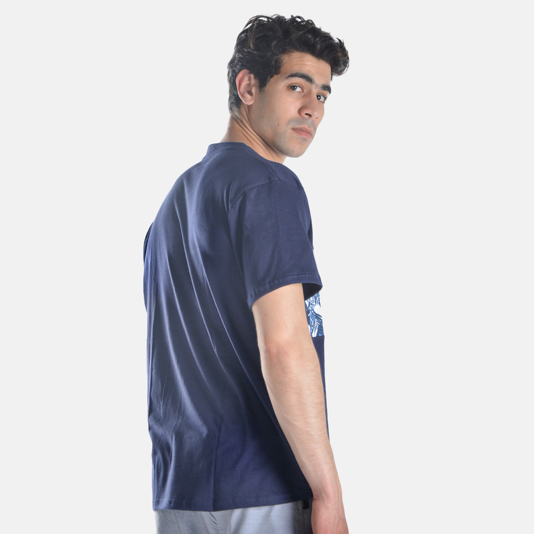 Champs Land - Palm leaves short sleeved pocketed T-shirt