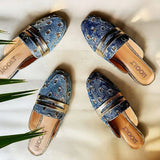 Hoolt - Dark Jeans glow mules