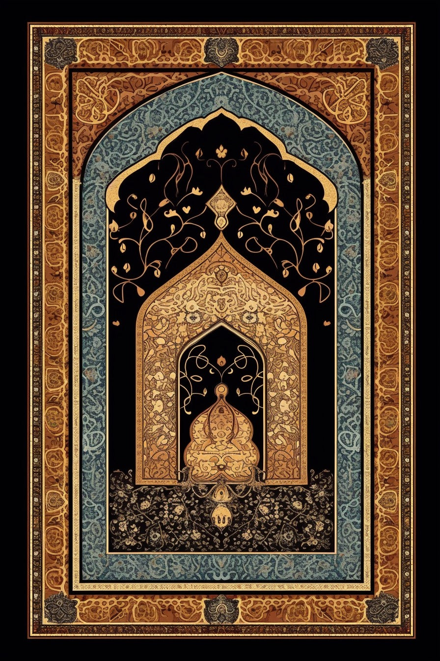 champs land - Prayer Mat With a portable bag "print-1"