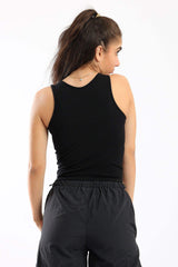 Carina -Ribbed Front Cut Out Top
