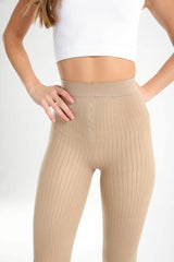 Carina -Ribbed High Rise Leggings