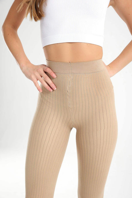 Carina -Ribbed High Rise Leggings