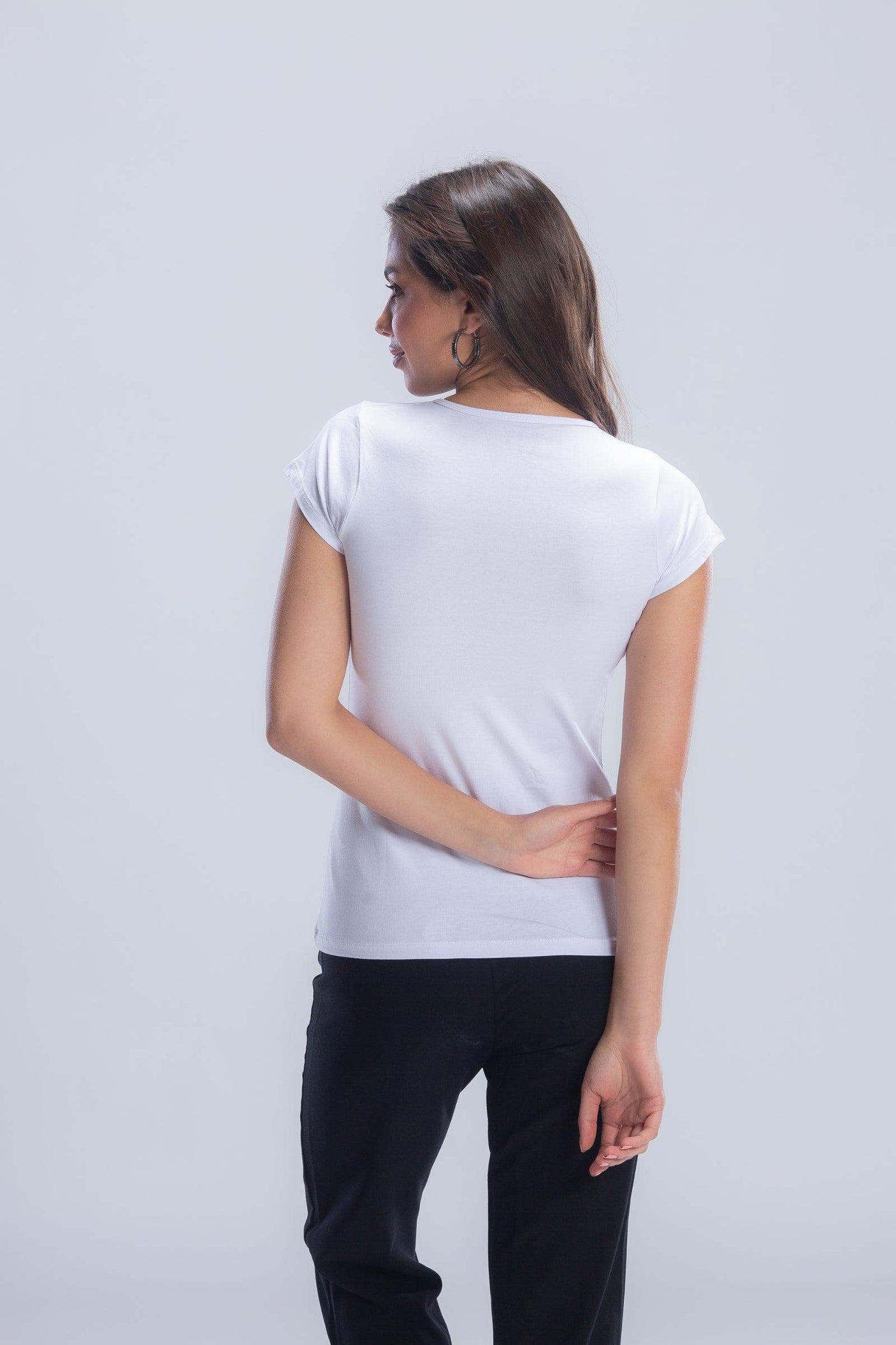 Round Neck Solid Top