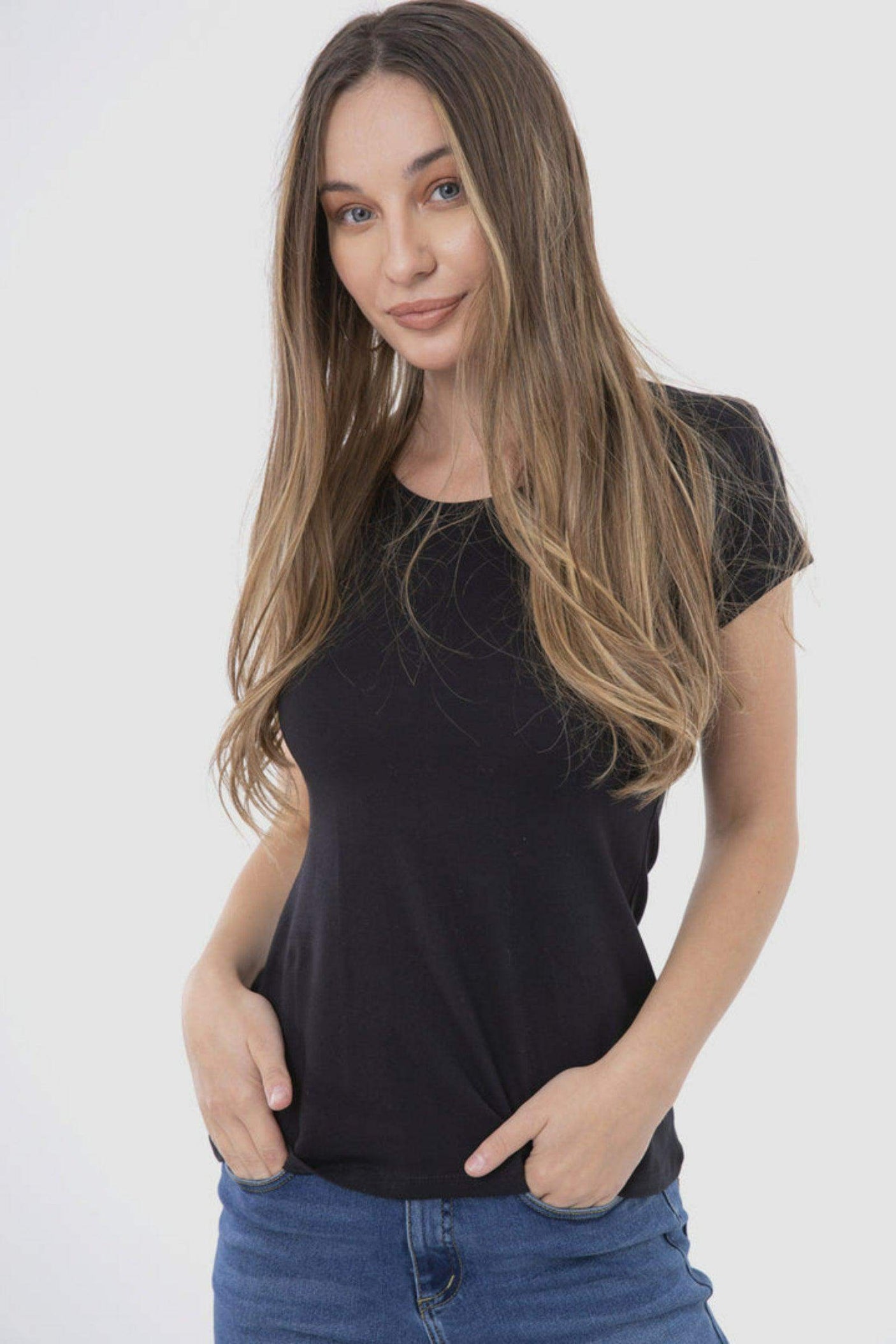 Round Neck Solid Top