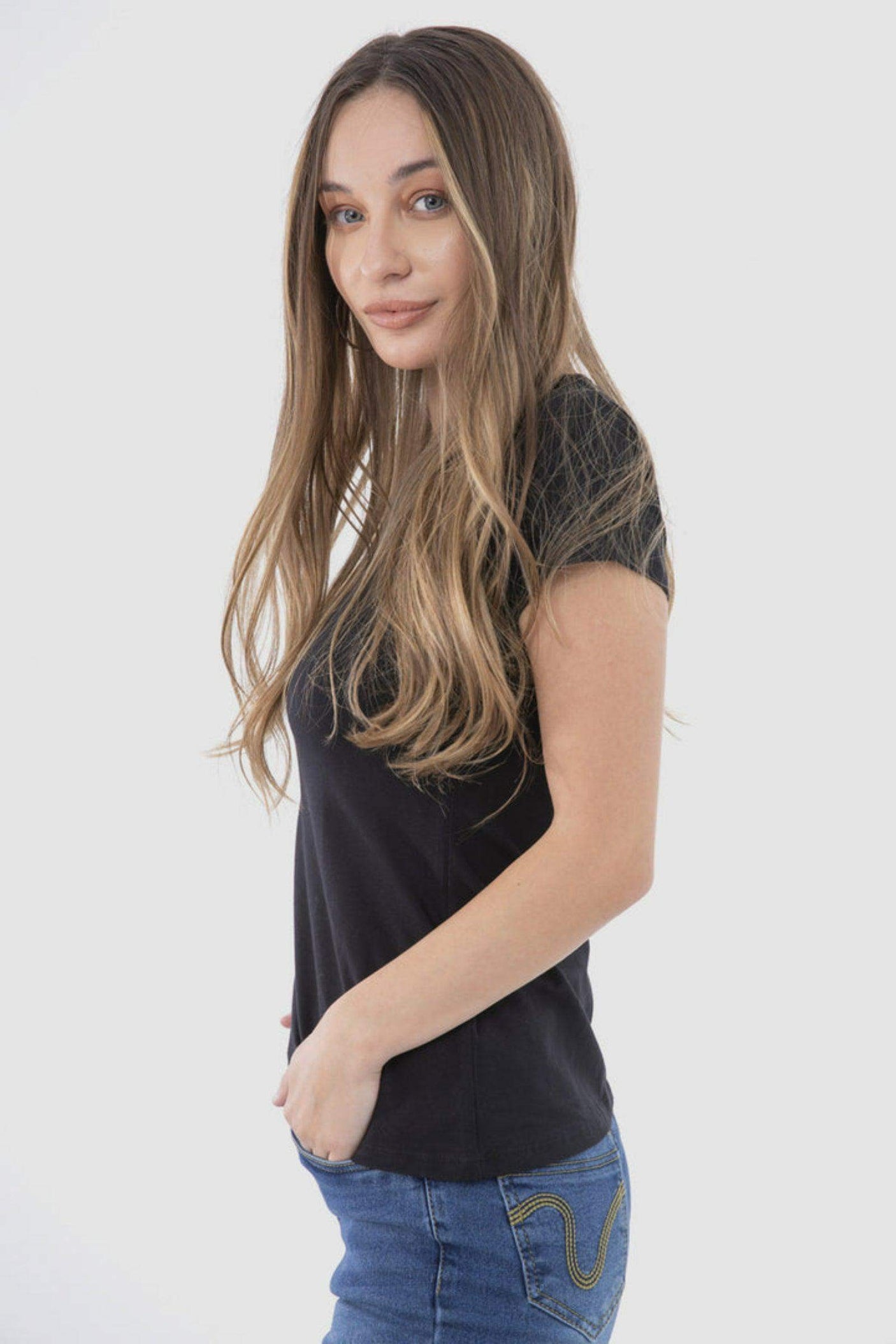 Round Neck Solid Top