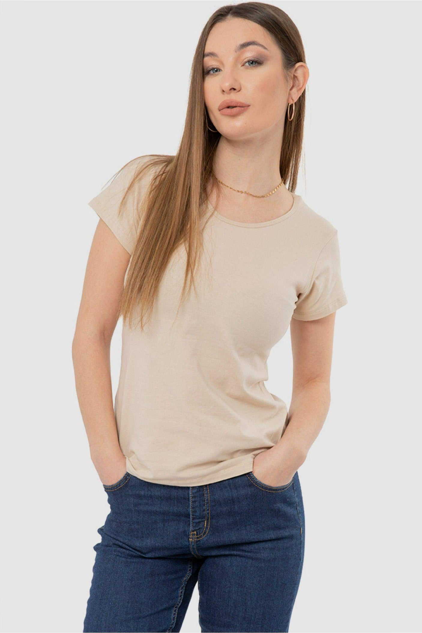 Round Neck Solid Top