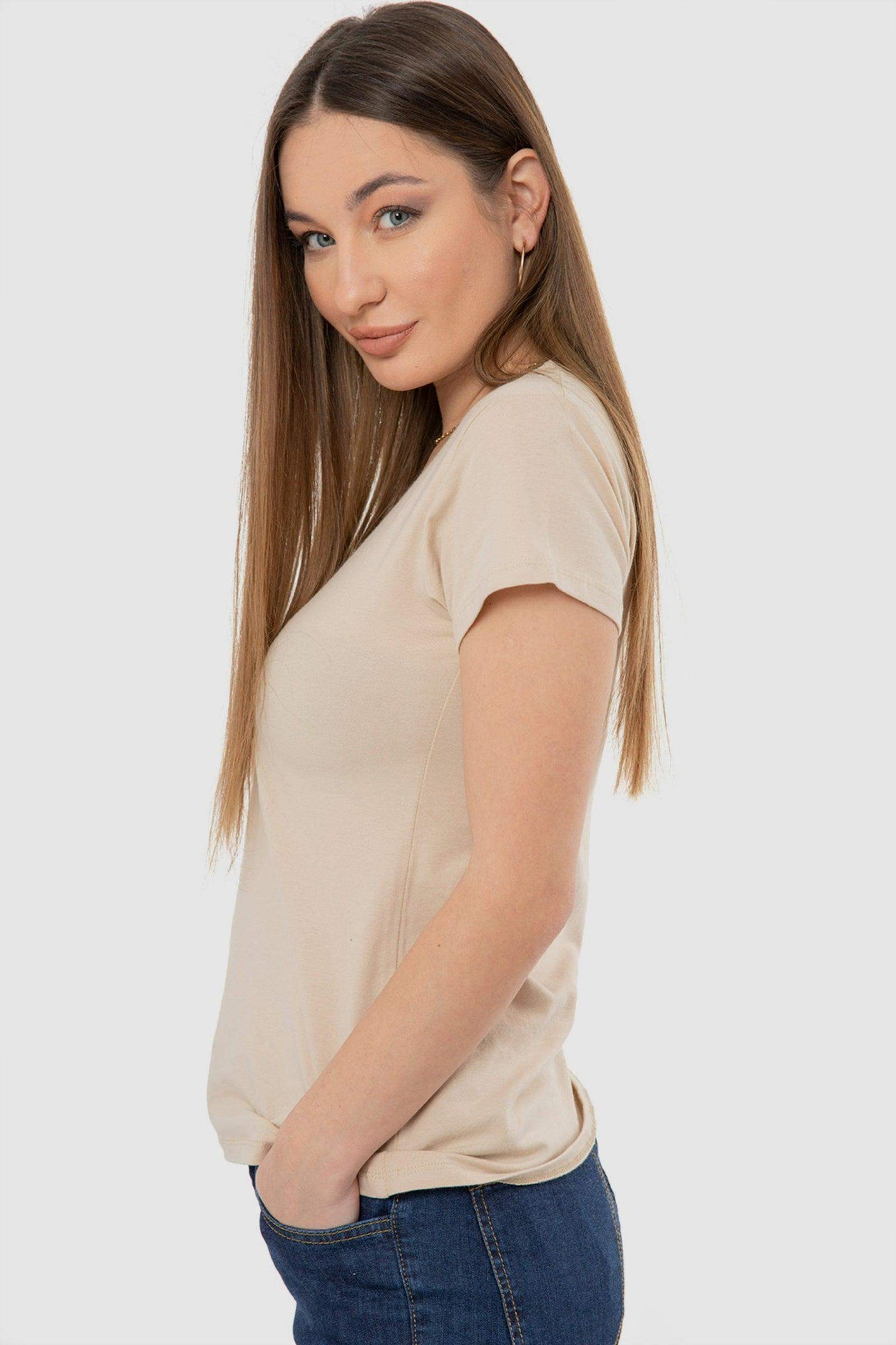 Round Neck Solid Top
