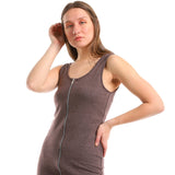 Red circle -  Heather Olive Sleeveless Dress