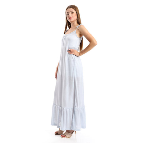 Red circle -  Knitted Wide Round Collar Tiered Casual Dress