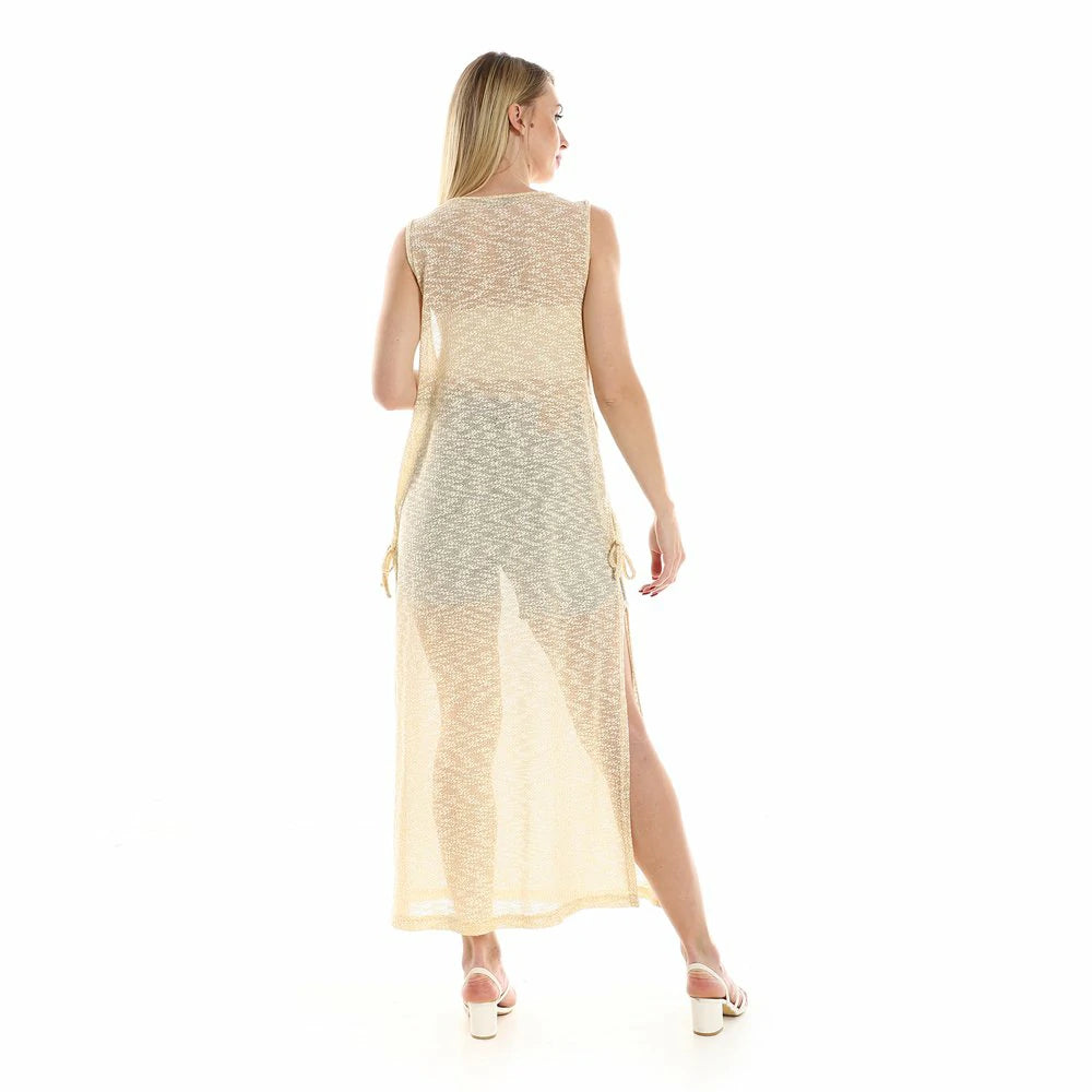 Red circle -  Knitted Cap Sleeves Cover- Up