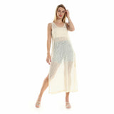 Red circle -  Knitted Cap Sleeves Cover- Up