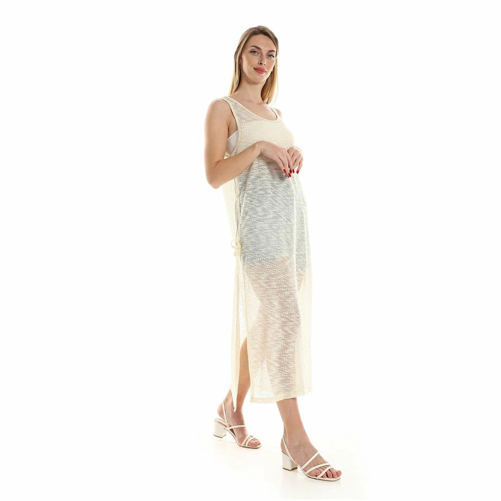 Red circle -  Knitted Cap Sleeves Cover- Up