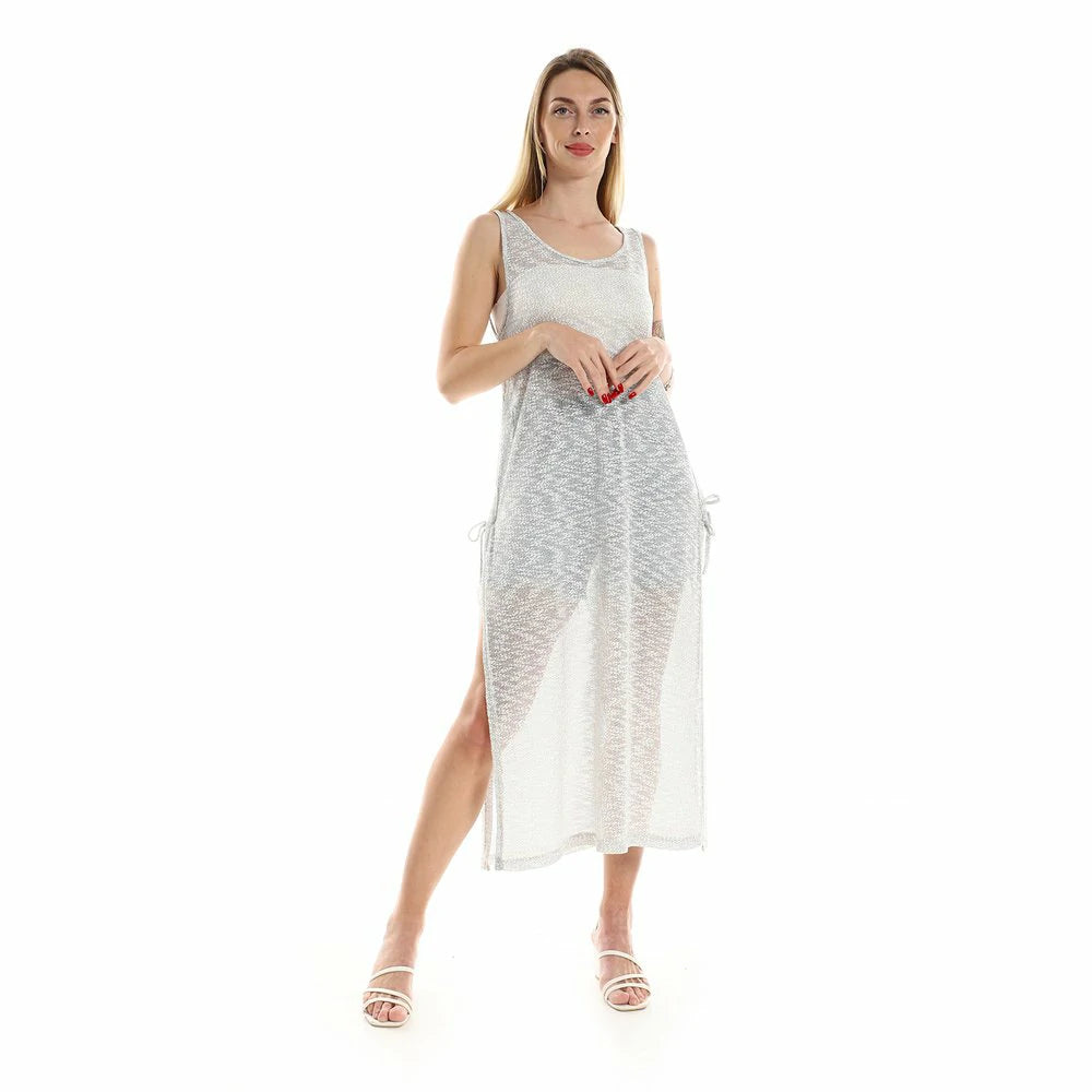 Red circle -  Knitted Cap Sleeves Cover- Up