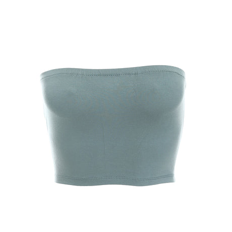 Red circle -  - Solid Slip On Cotton Cropped Top – Brick