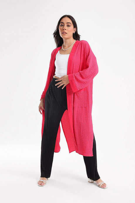Carina -  Self Pattern Open Front Kimono