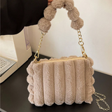R-Shein ‚Äì Black Furry Small Shoulder Bag