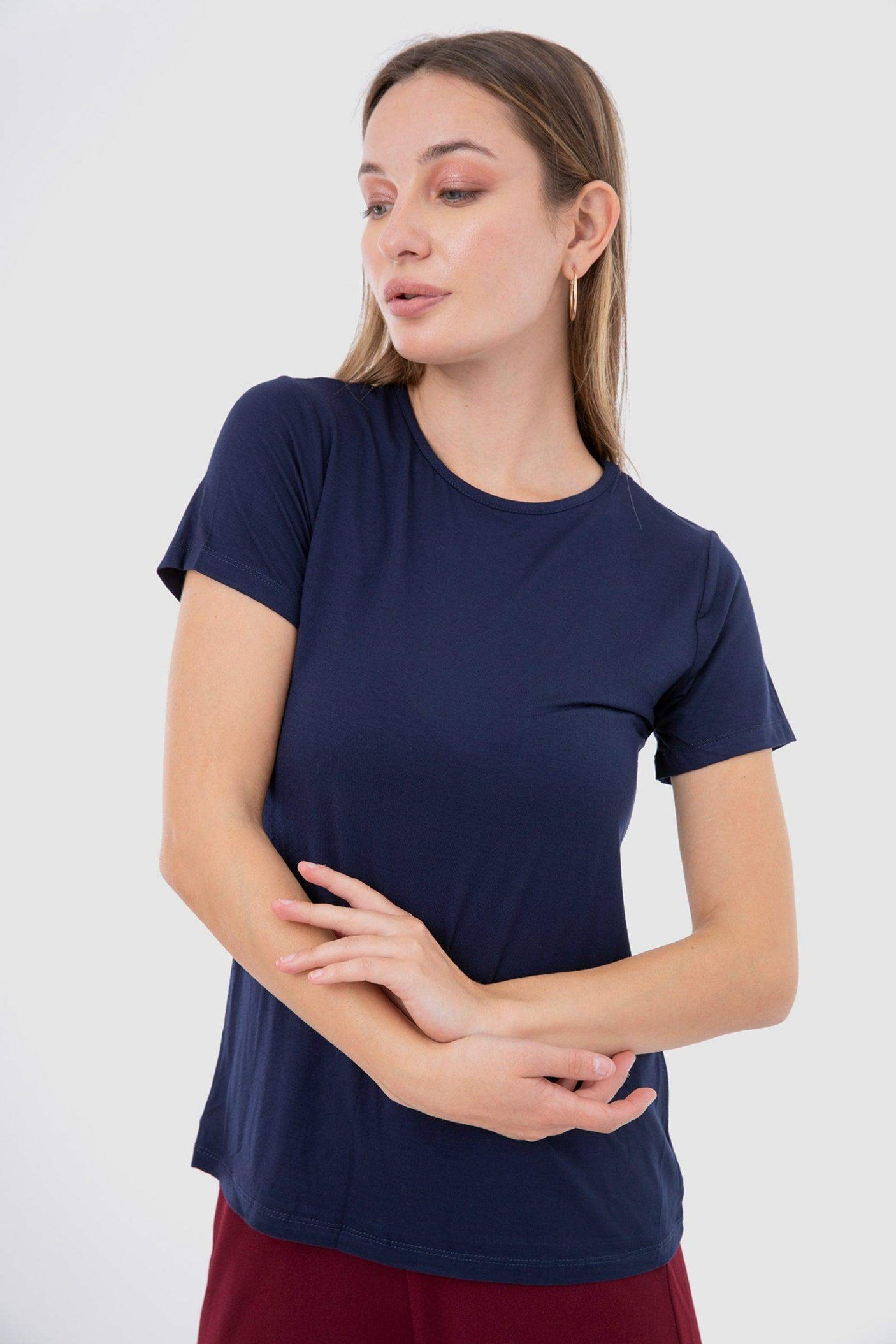 Short Sleeves Viscose Top