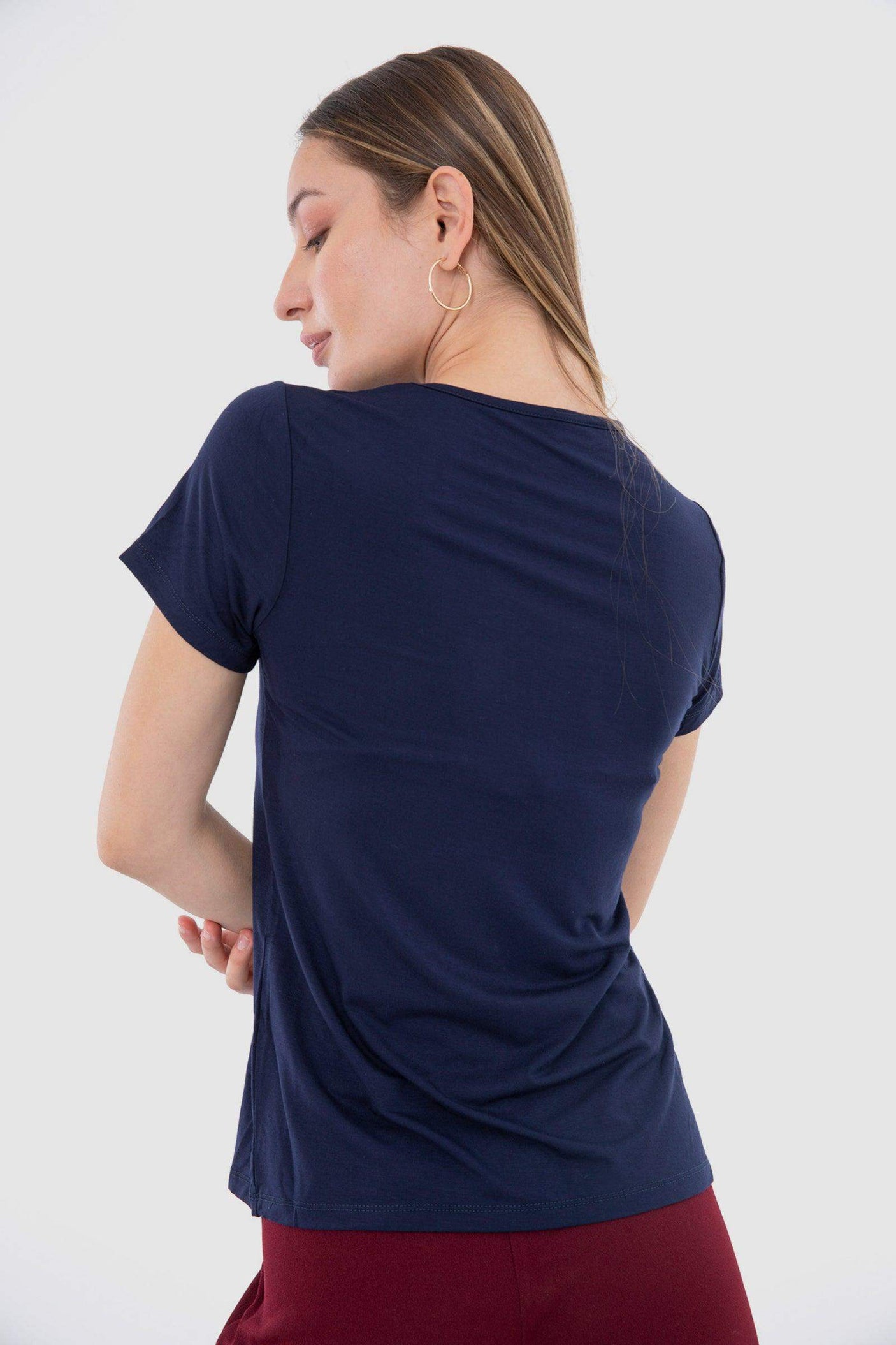 Short Sleeves Viscose Top