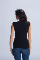 Sleeveless Crew Neck Top