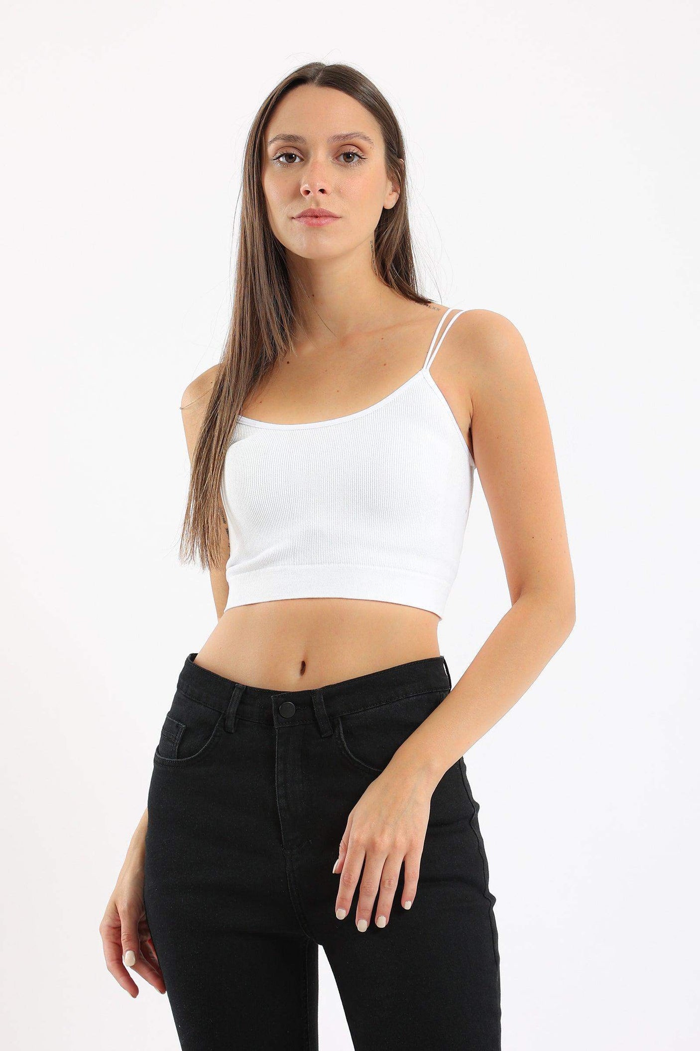 Carina -Spaghetti Straps Cropped Top