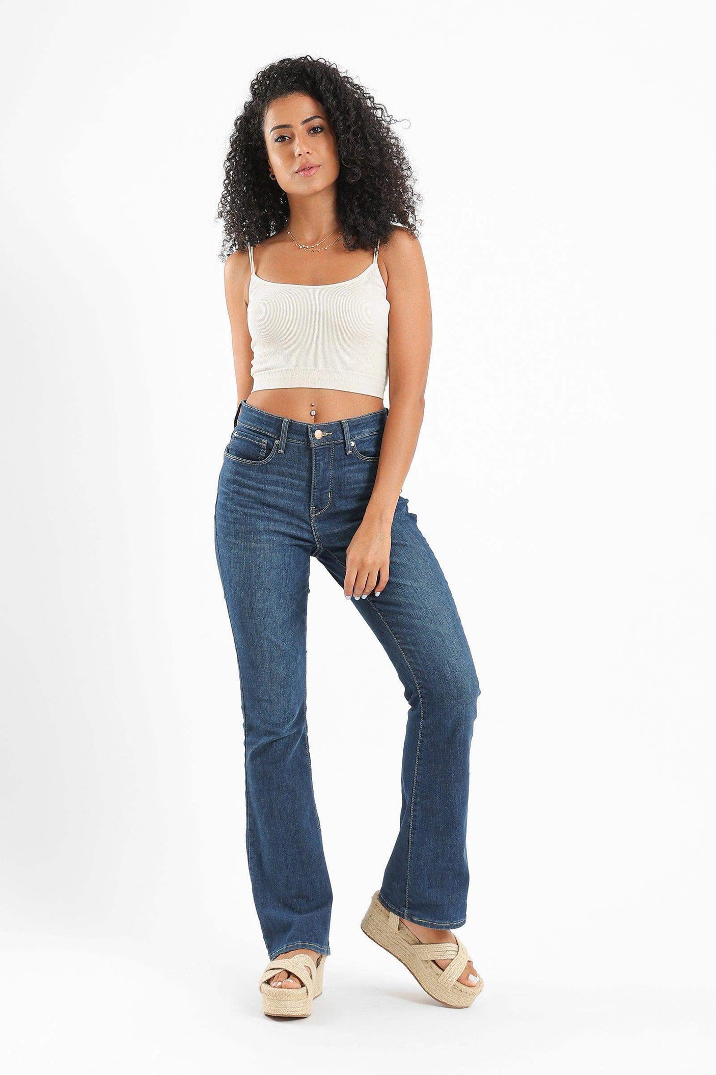Carina -Spaghetti Straps Cropped Top