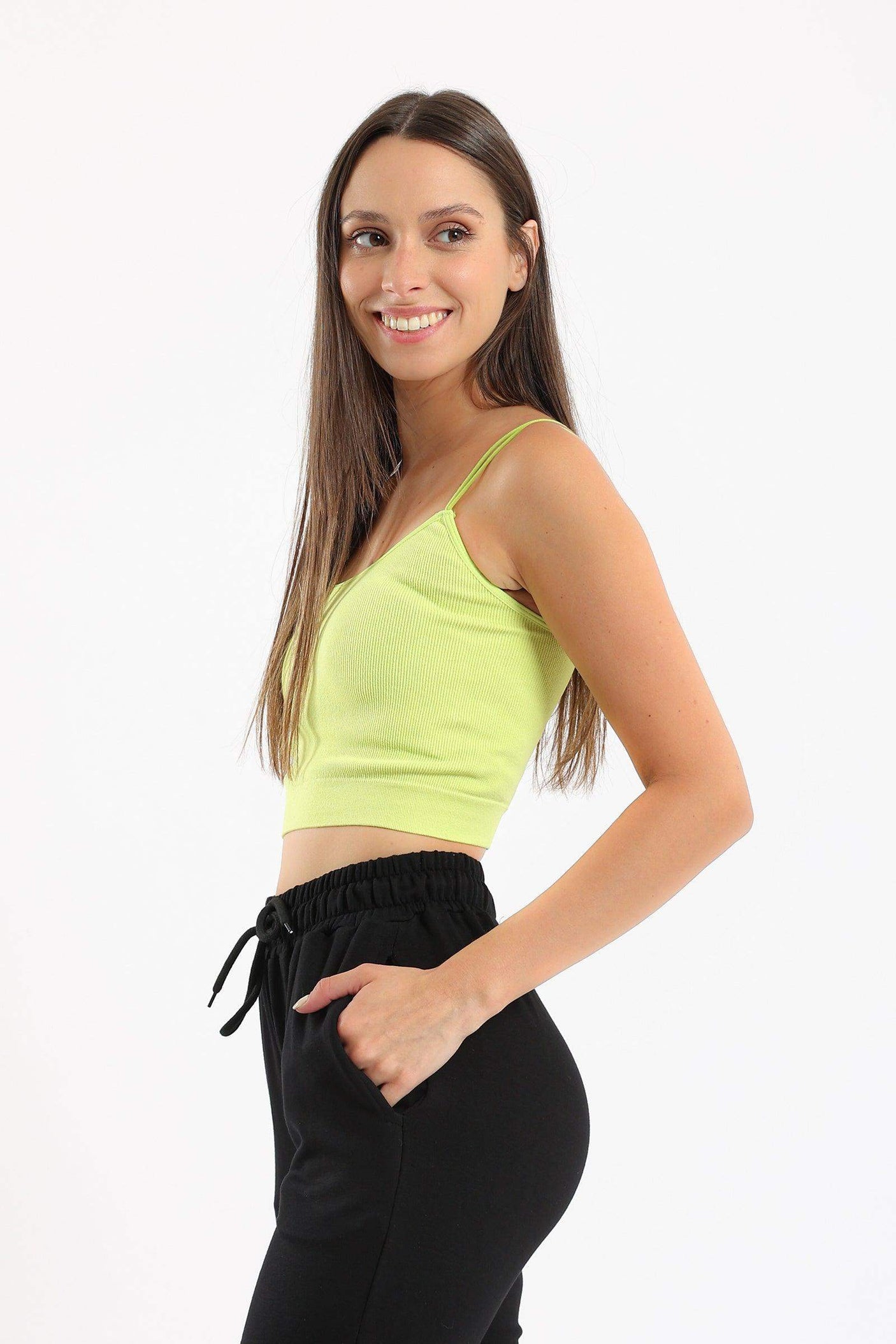 Carina -Spaghetti Straps Cropped Top