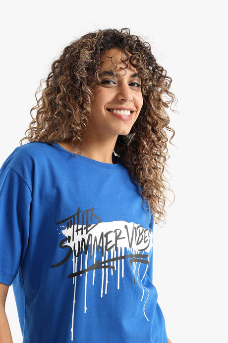 Carina -  Summer Vibes Printed T-Shirt