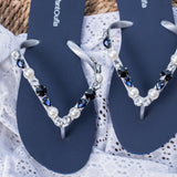 PANTOUFLA - Beige Flower Women Flipflop