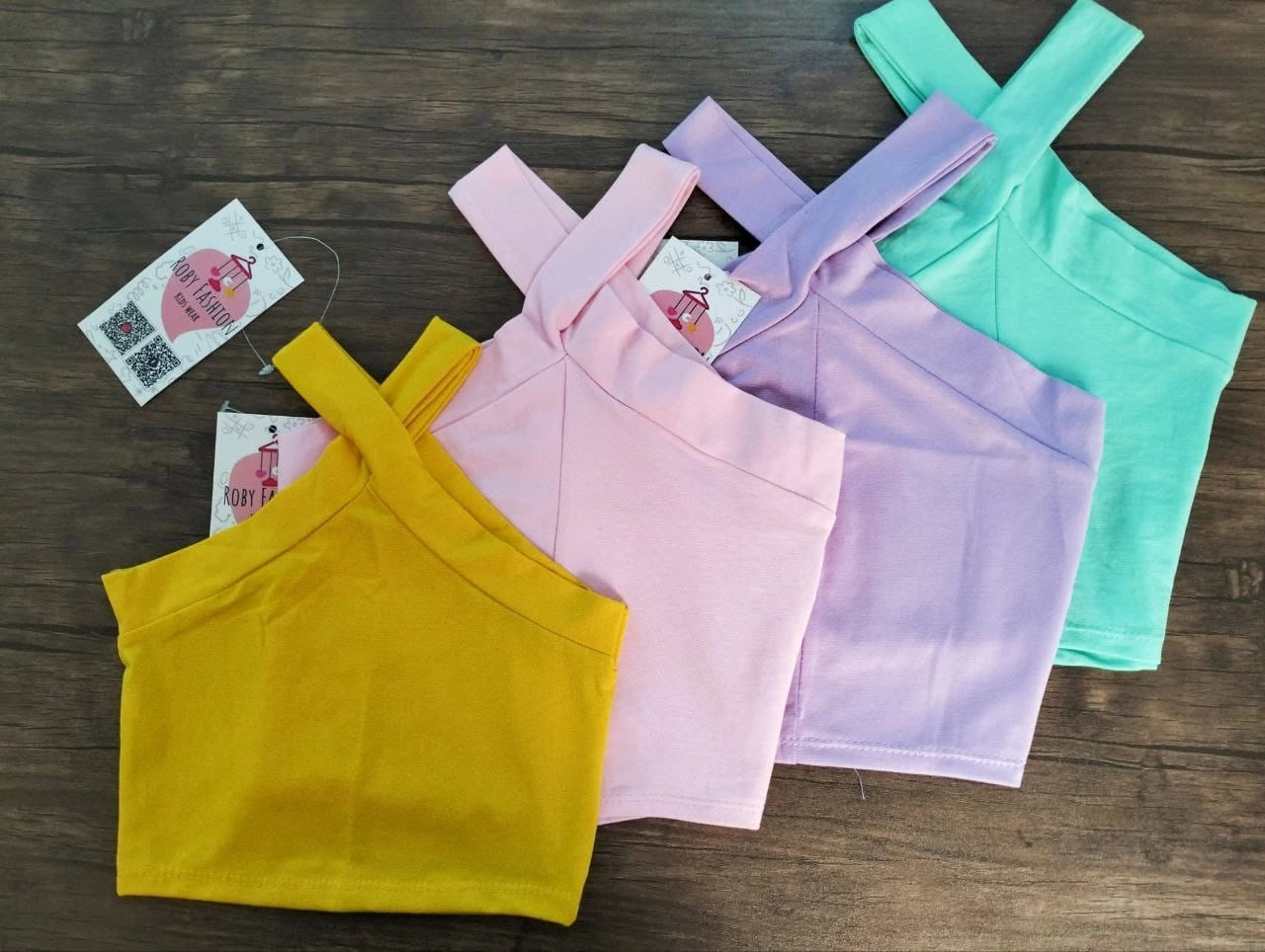 Rokido - Letter X Top Mint, Lavender, Pink, and Yellow