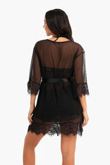 Carina -Tulle Robe with Lace