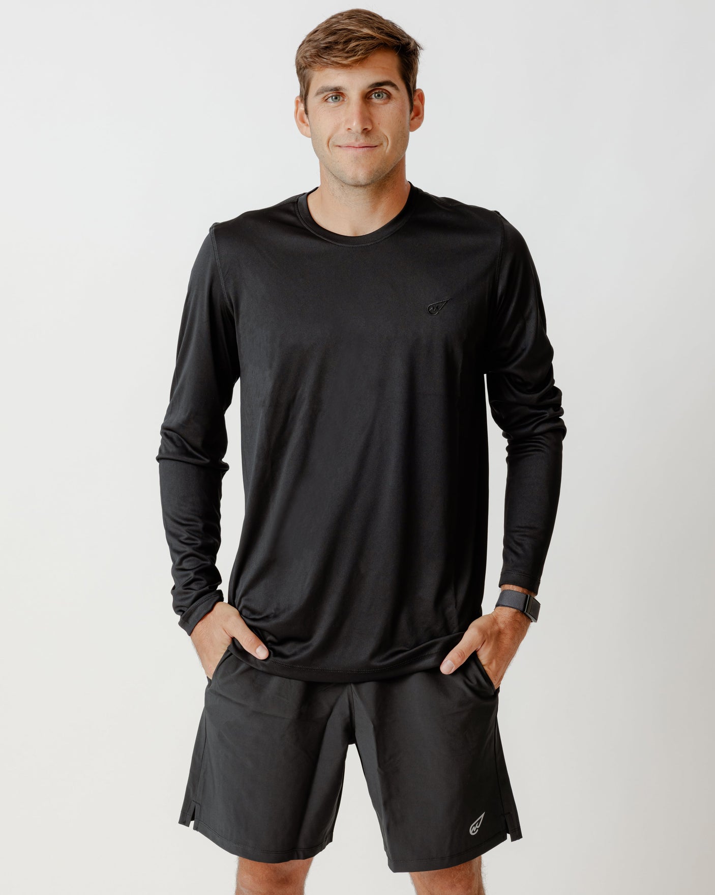 Embroidered long-sleeve T-shirt