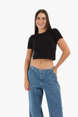 Carina -  Viscose Plain Crop Top
