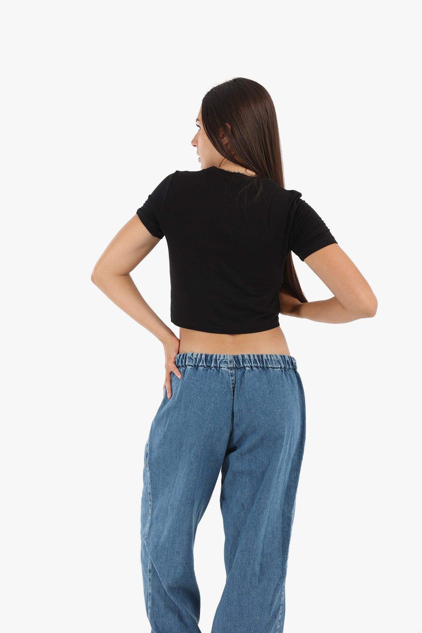 Carina -  Viscose Plain Crop Top