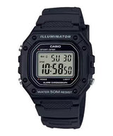 CASIO - Watch for Men W-218H-1AVDF Digital Resin Band Black