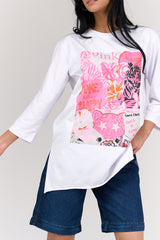 White Printed T-Shirt