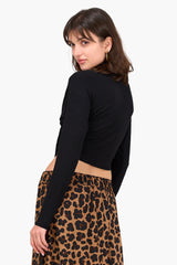 Black Viscose Cardigan