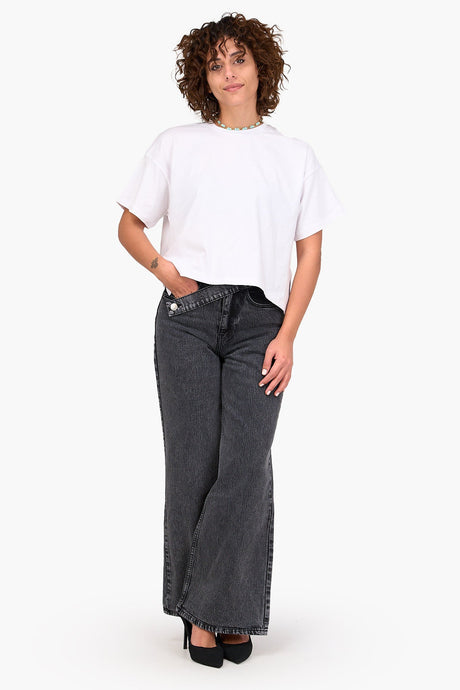Relaxed Cotton Crew Neck T-Shirt